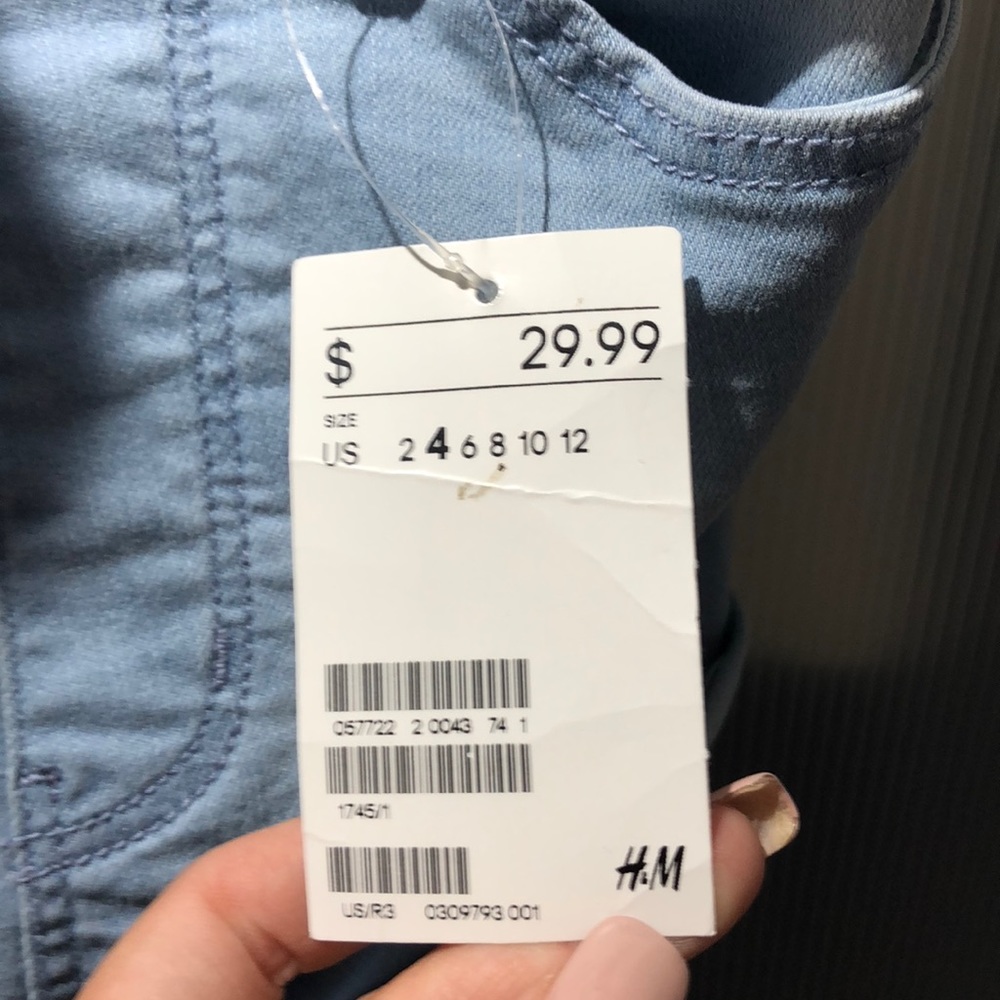 NEW h&m overalls lighting washed